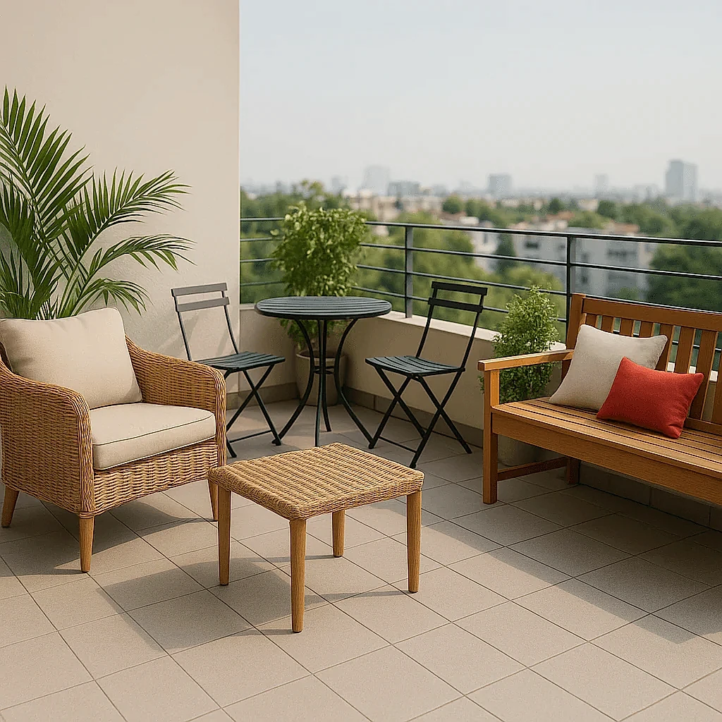 Balkon Takımı & Oturma Grubu | Rattan-Alüminyum-Ahşap Seçenekler