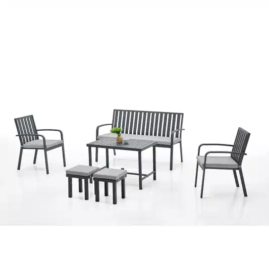 Bodrum Plus 3'lü Alüminyum Bahçe Oturma Grubu | Rehome