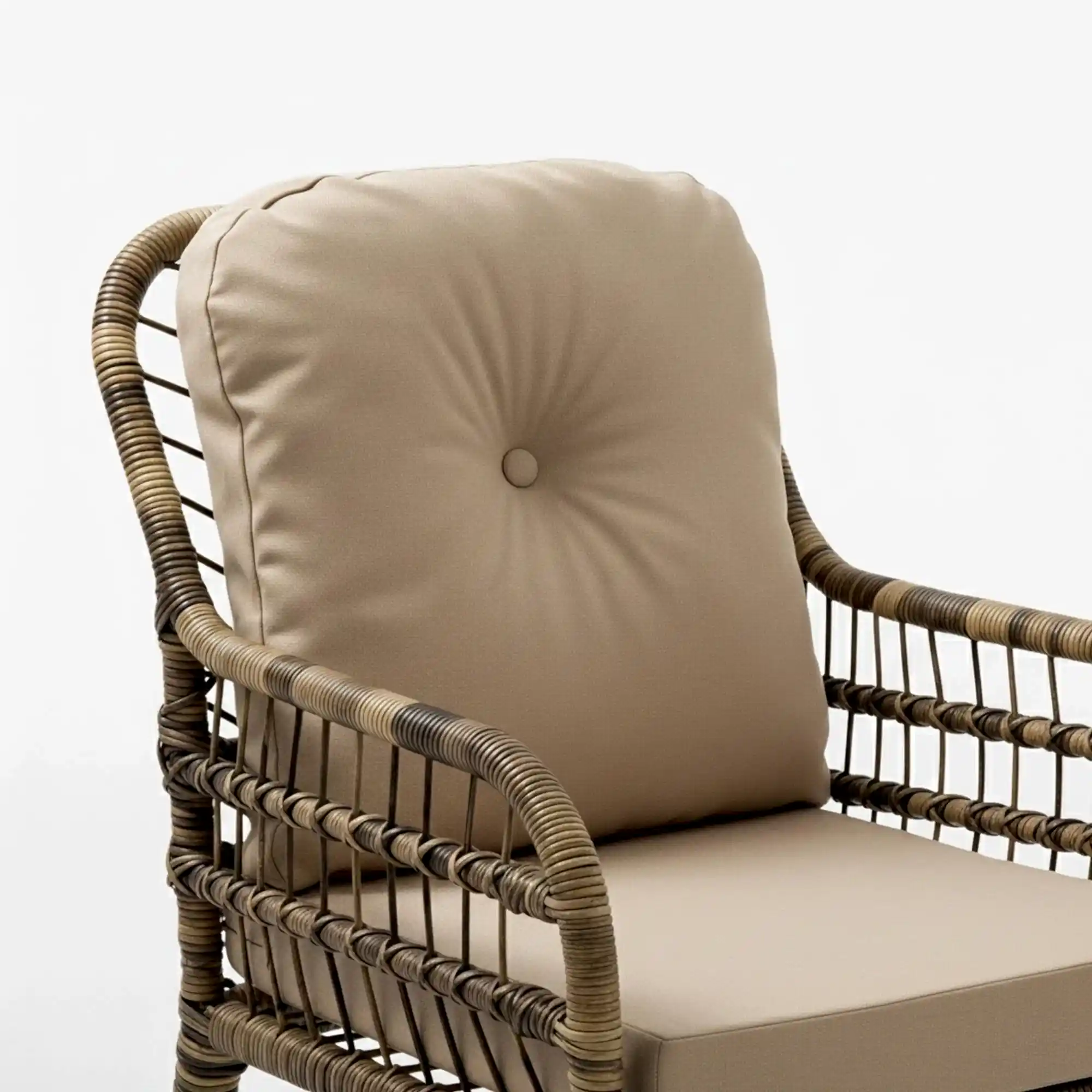 Capri Swing Pisa Tekli Rattan Balkon Oturma Grubu | Açık Kahve | 703