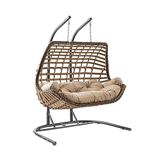 Cunda | Çiftli Rattan Bahçe Salıncağı | Rehome Balkon Salıncağı