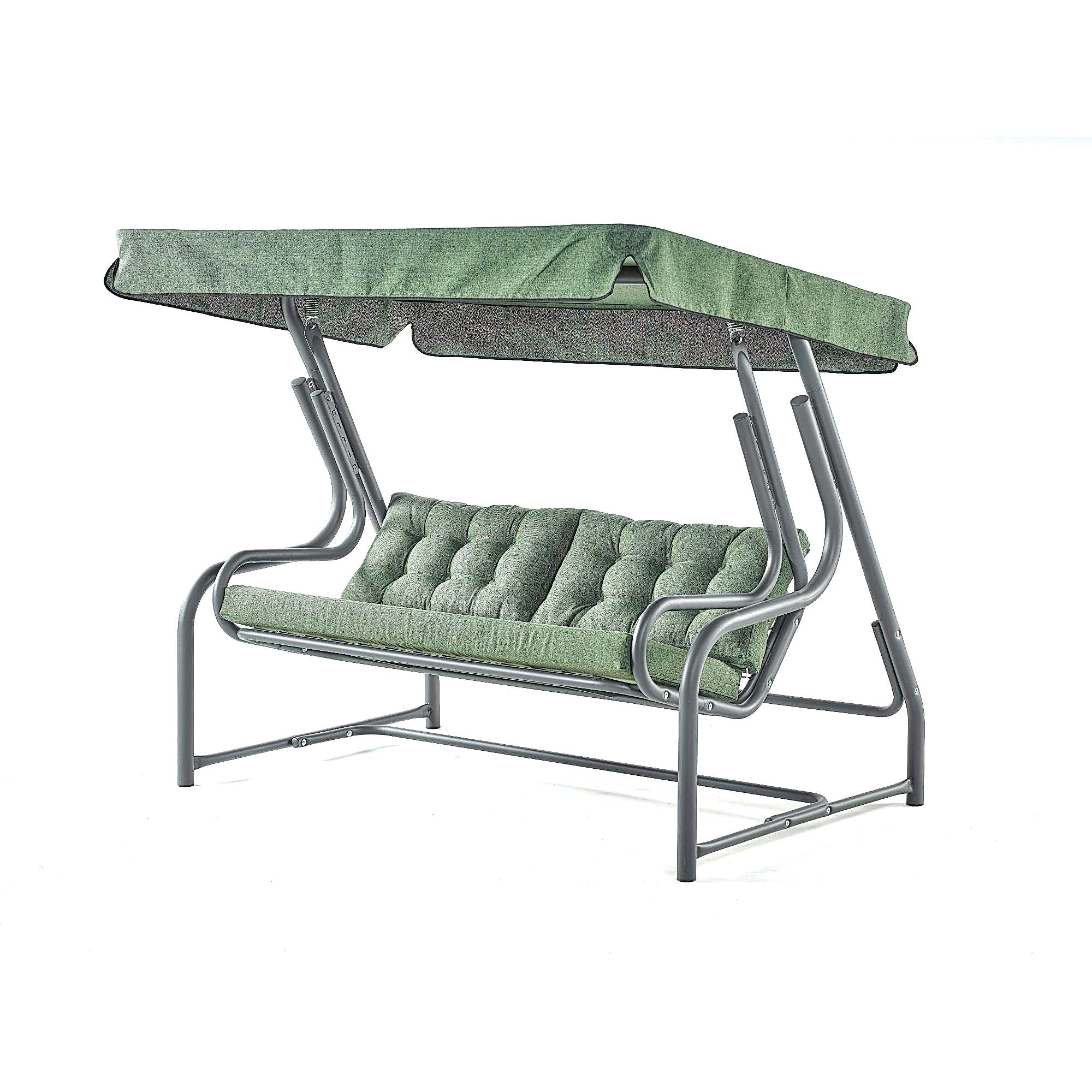 Gondol | Üç Kişilik Metal Salıncak | Yeşil | Rehome