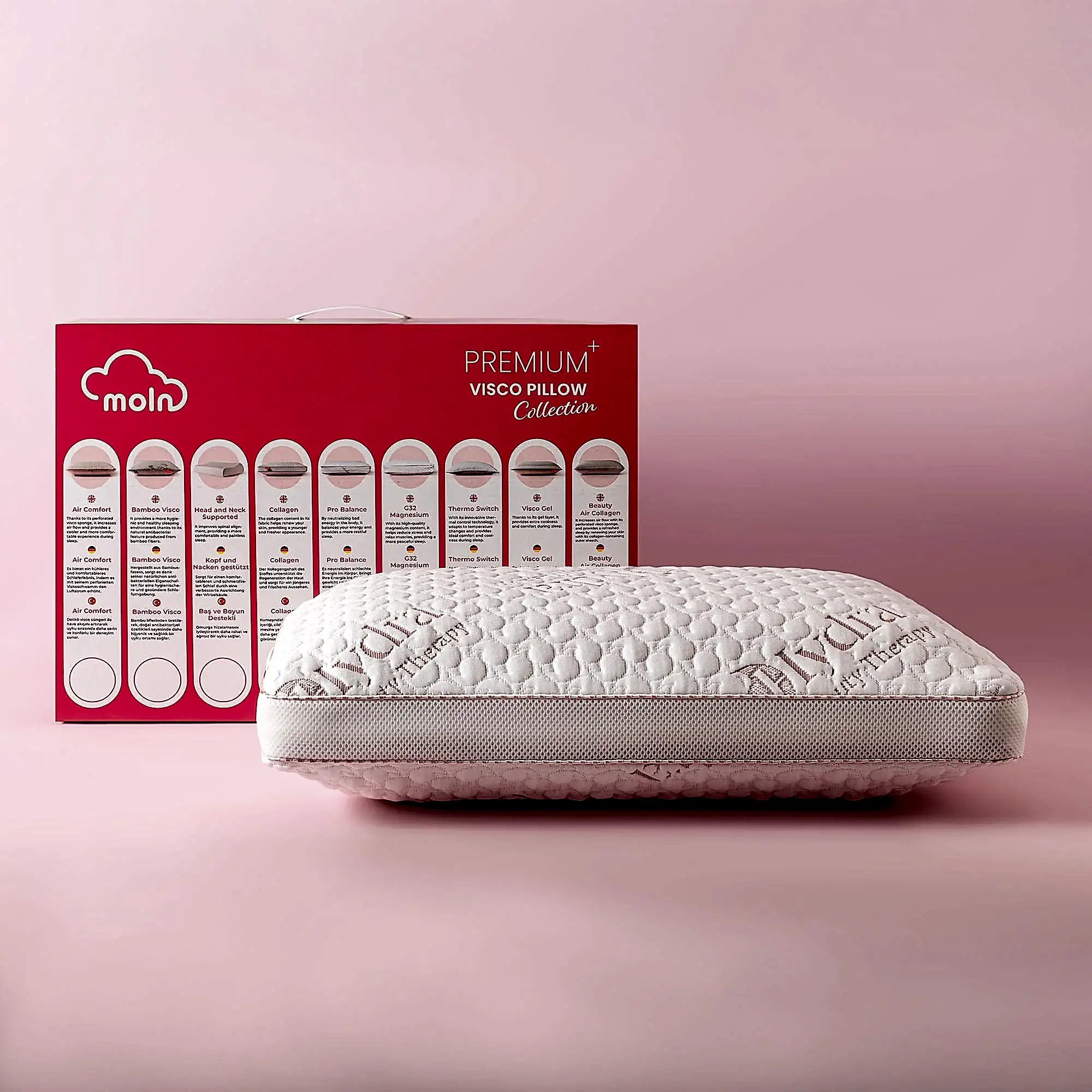 Moln Hydra Visco Yastık | Hyaluronik Destekli Cilt Dostu Yastık