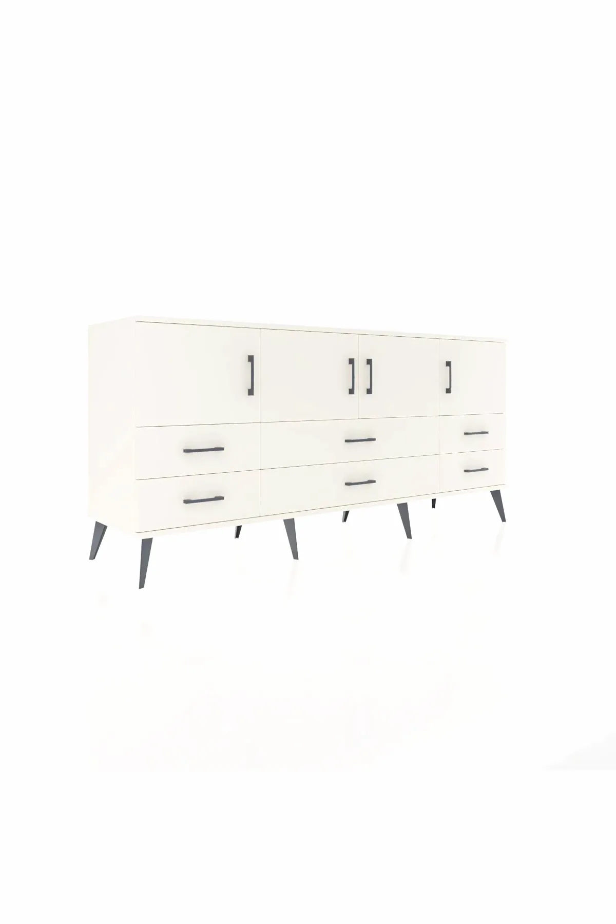 Hyperion Konsol 3 Raflı 6 Çekmeceli 4 Kapaklı 176x44x83 Aytaşı-Aytaşı