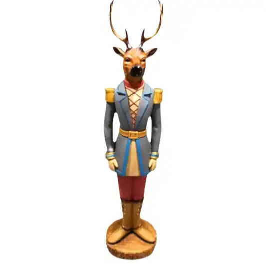 Geyik Figürlü Dekoratif Karşılama Heykeli | 30 x135 cm | Rehome