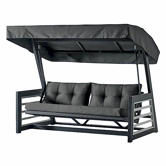 Karum Çift Kişilik Alüminyum Gövdeli Minderli Bahçe Balkon Salıncağı