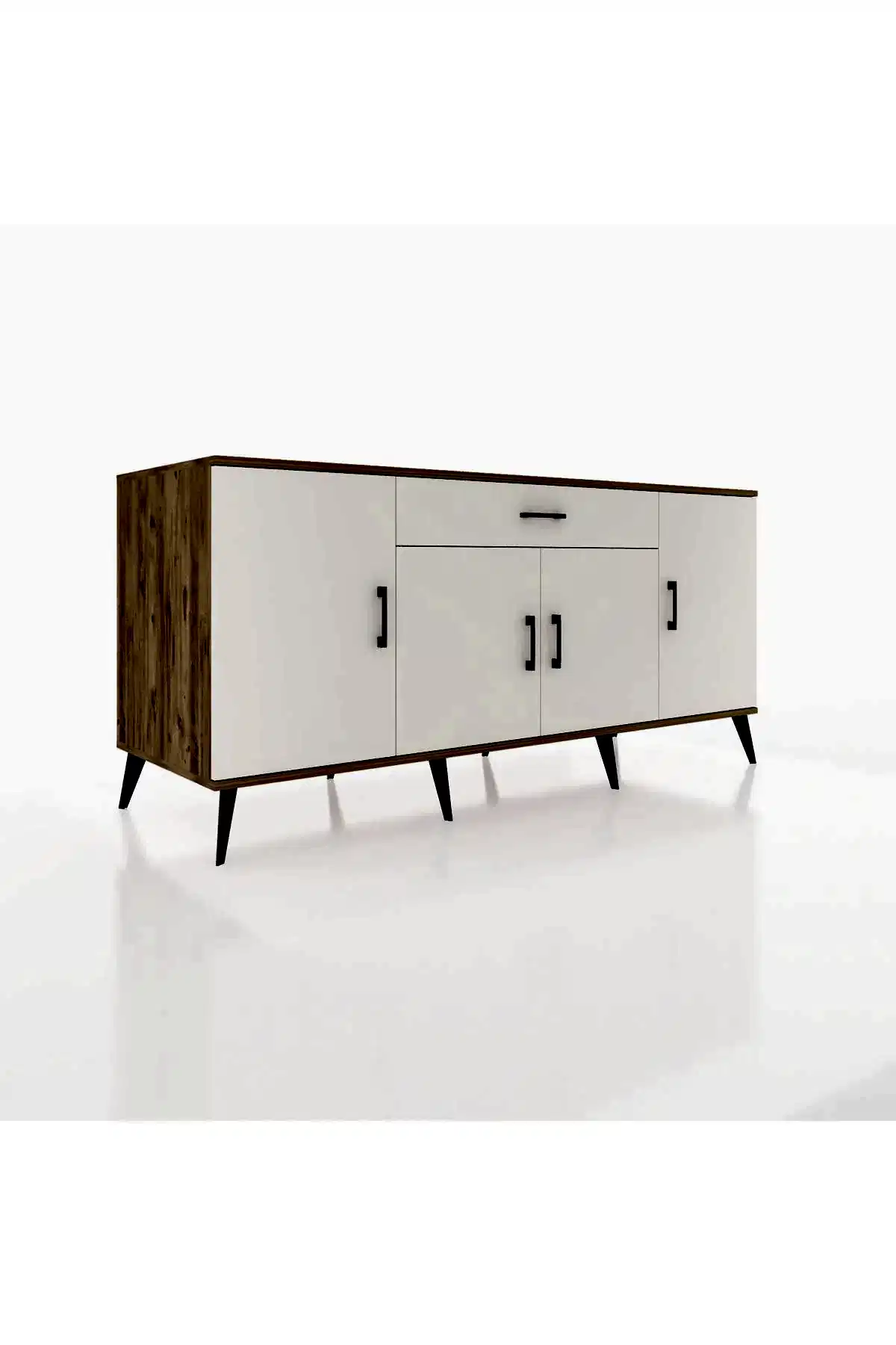 Kronos Konsol 3 Raflı Tek Çekmeceli 4 Kapaklı 176x59x83 Çam-Aytaşı/Aytaşı