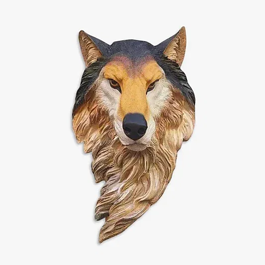 Kurt Figürlü El Yapımı Dekoratif Duvar Aksesuarı