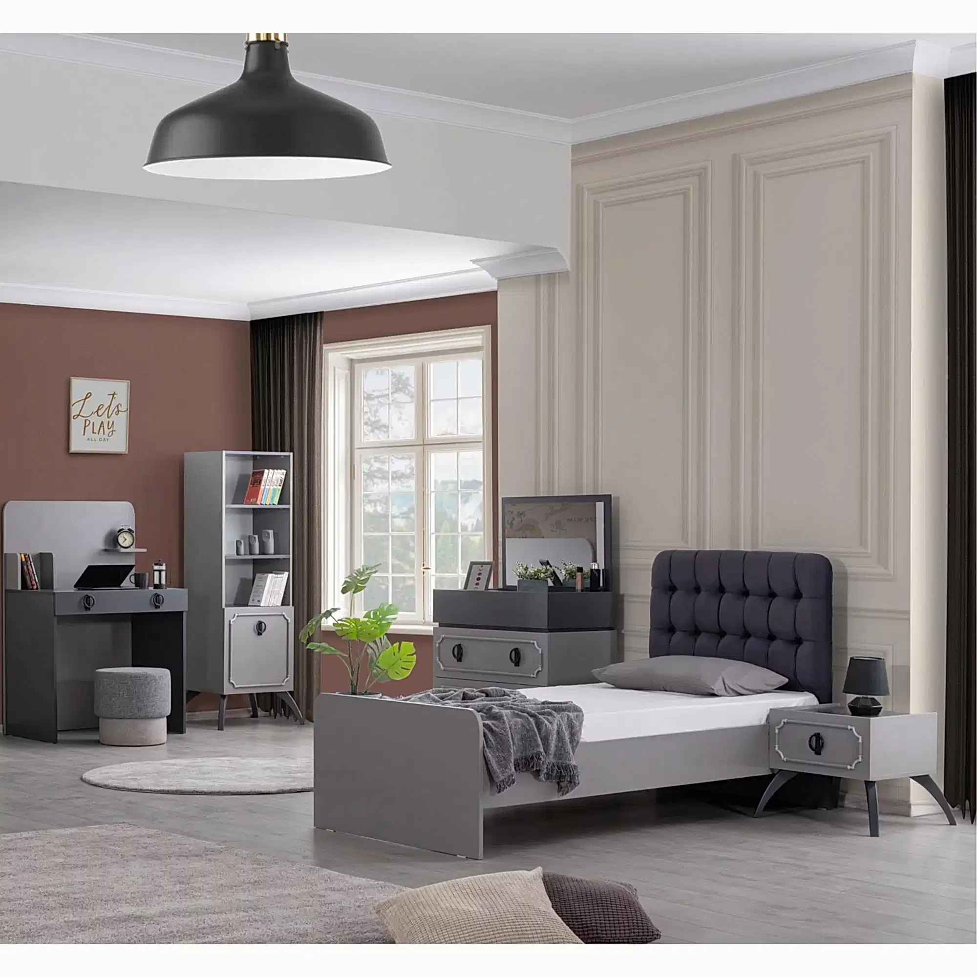 Maison Genç Odası Takımı | Karyola Dolap Çalışma Masası Seti