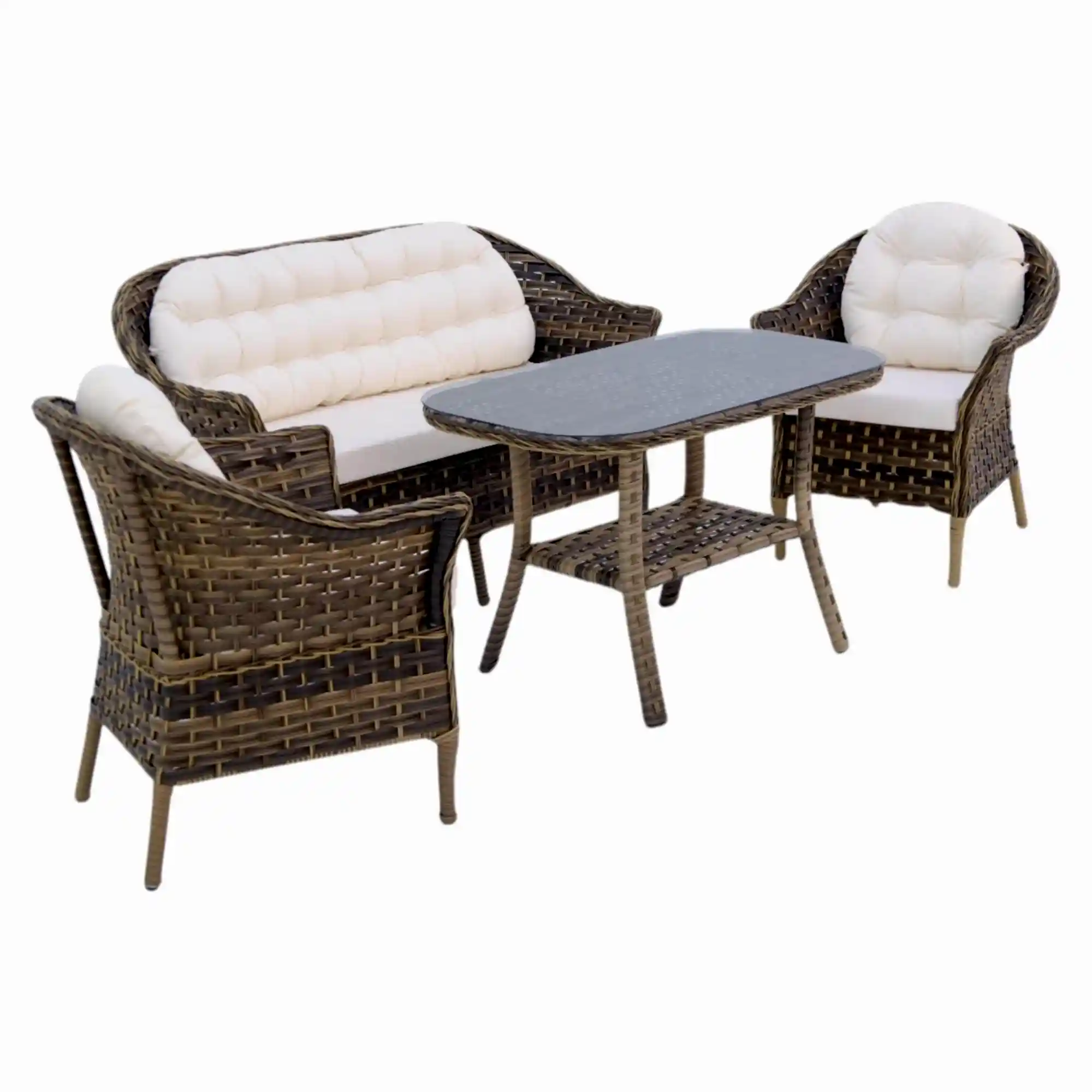 Orkide Rattan Bahçe Mobilya Takımı | 2+1+1+Masa | Rehome