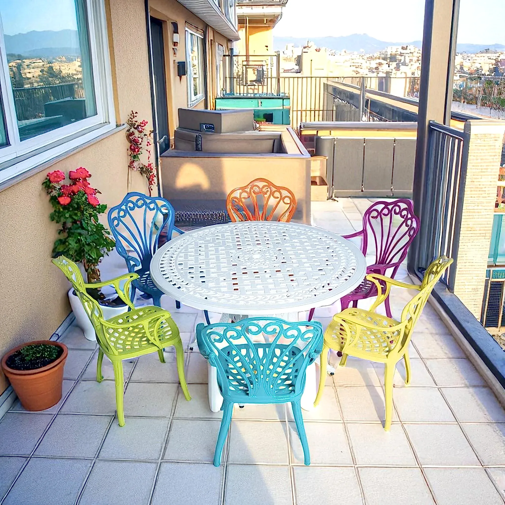 ReHome Alüminyum Masa Sandalye Takımı cg725