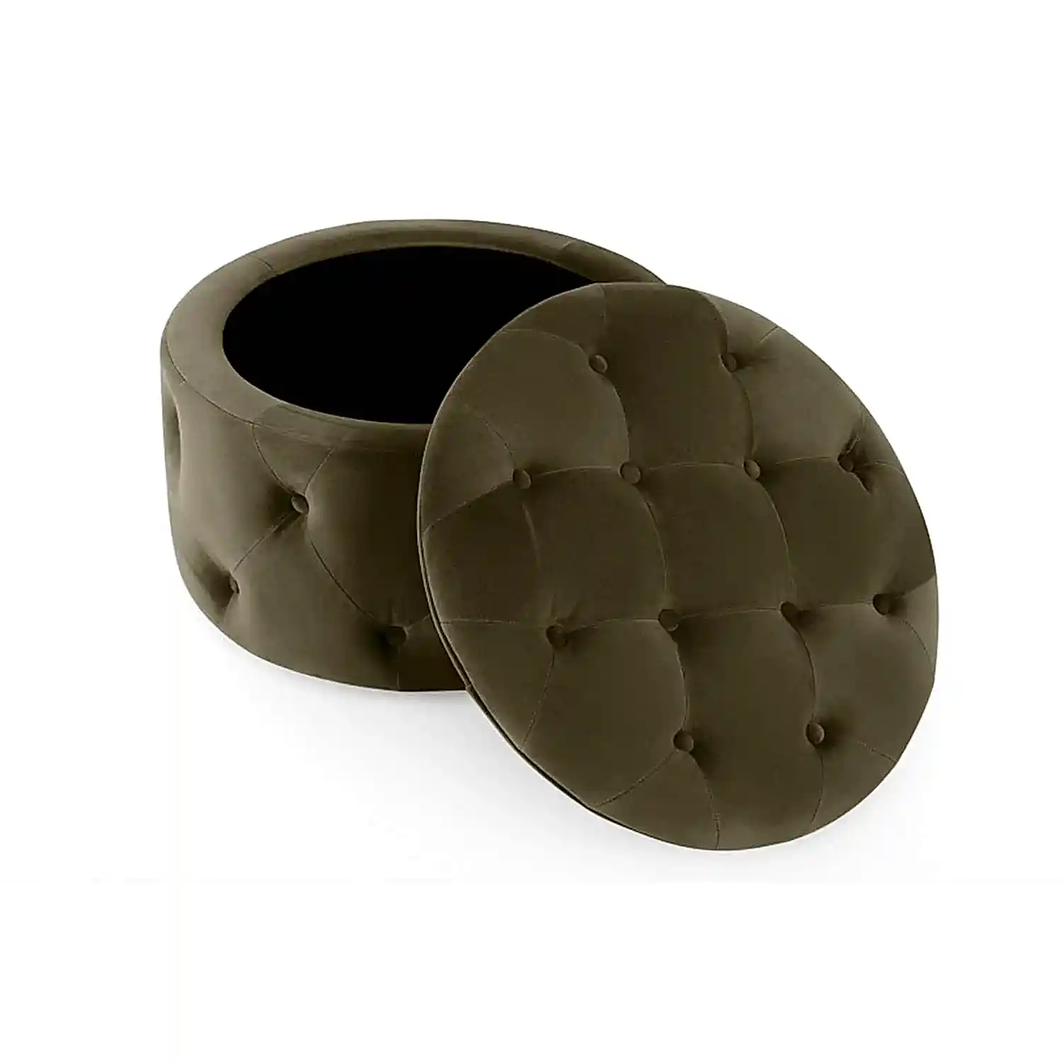 ReHome Duru Sandıklı Kadife Puf 60x60 cm | Makyaj Masası, Antre ve Oturma Odası Puf Koltuğu