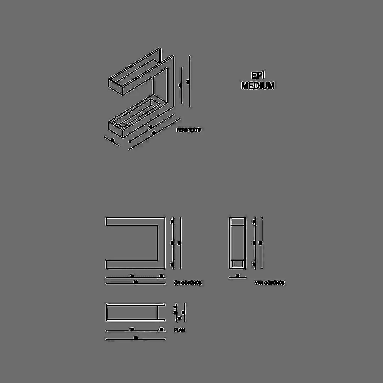 Korflame Epi Medium Bacasız Şömine | Duvar Tipi | Dumansız | Rehome