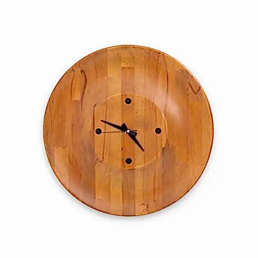 Oppo Ahşap Duvar Saati | Ceviz Kaplama MDF | Modern Saat