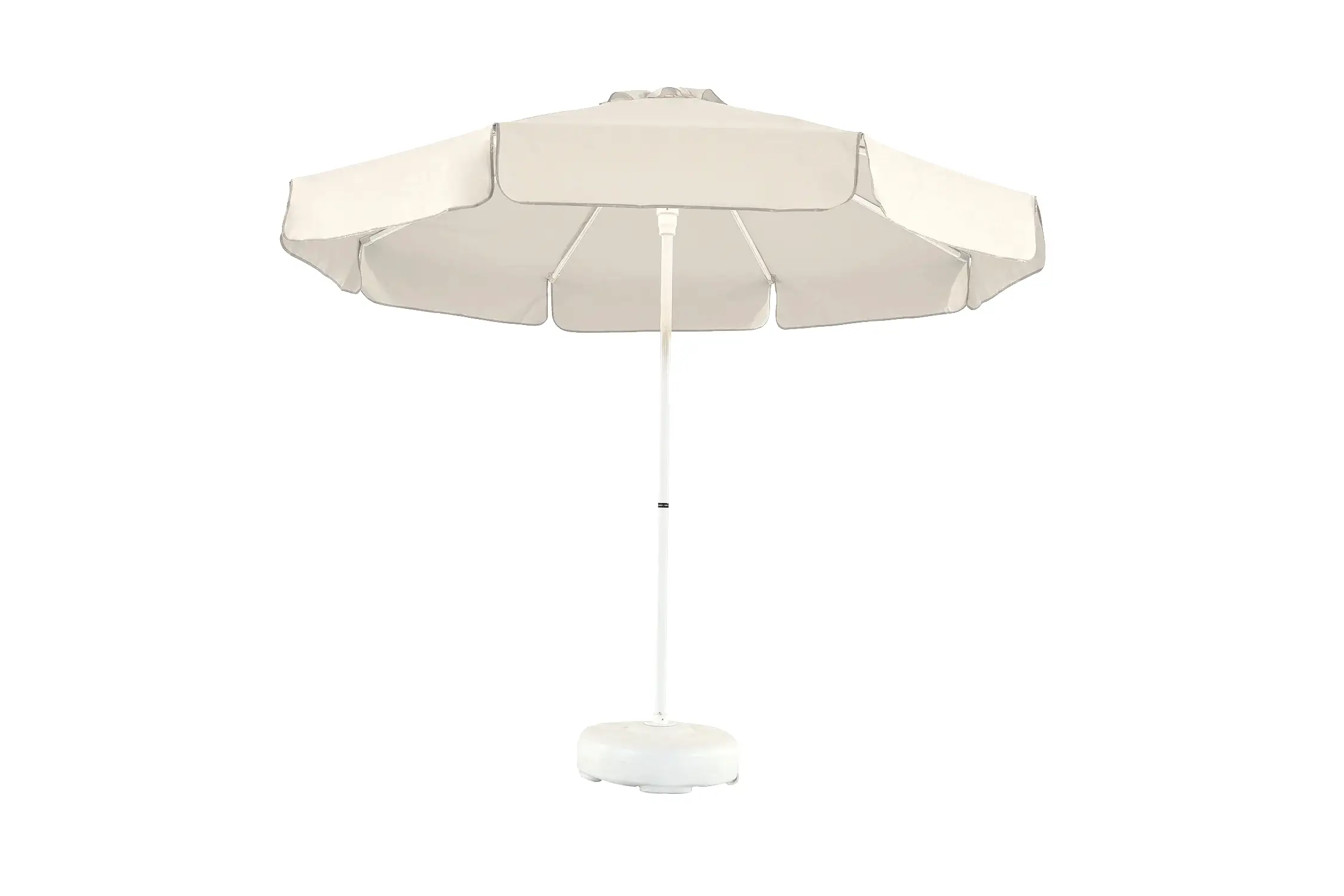 Rehome SE 2,25m Yuvarlak Kivi Klips Şemsiye (200gr Krem Polyester) (50lt Bidon Ayak)