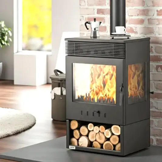 ReHome DKS-12 Katı Yakıt Sobası | Üç Camlı Şömineli Odun Sobası