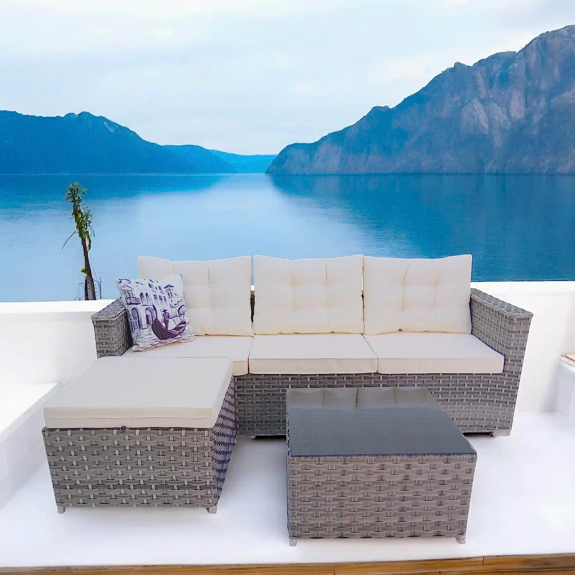 Savanna | Rehome Rattan Puflu L Köşe Koltuk | 708