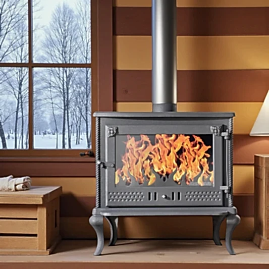 Tek Camlı Döküm Şömine Soba | Erendemir