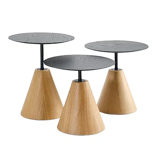 Rehome Üçlü Yuvarlak Mantar Zigon Sehpa Seti No:451 | Salon Sehpa Takımı