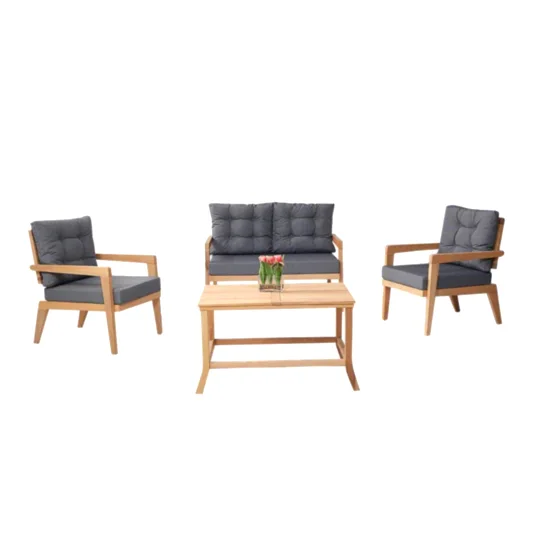 Vena Bahçe Balkon Oturma Grubu | Ahşap Koltuk Takımı | Rehome