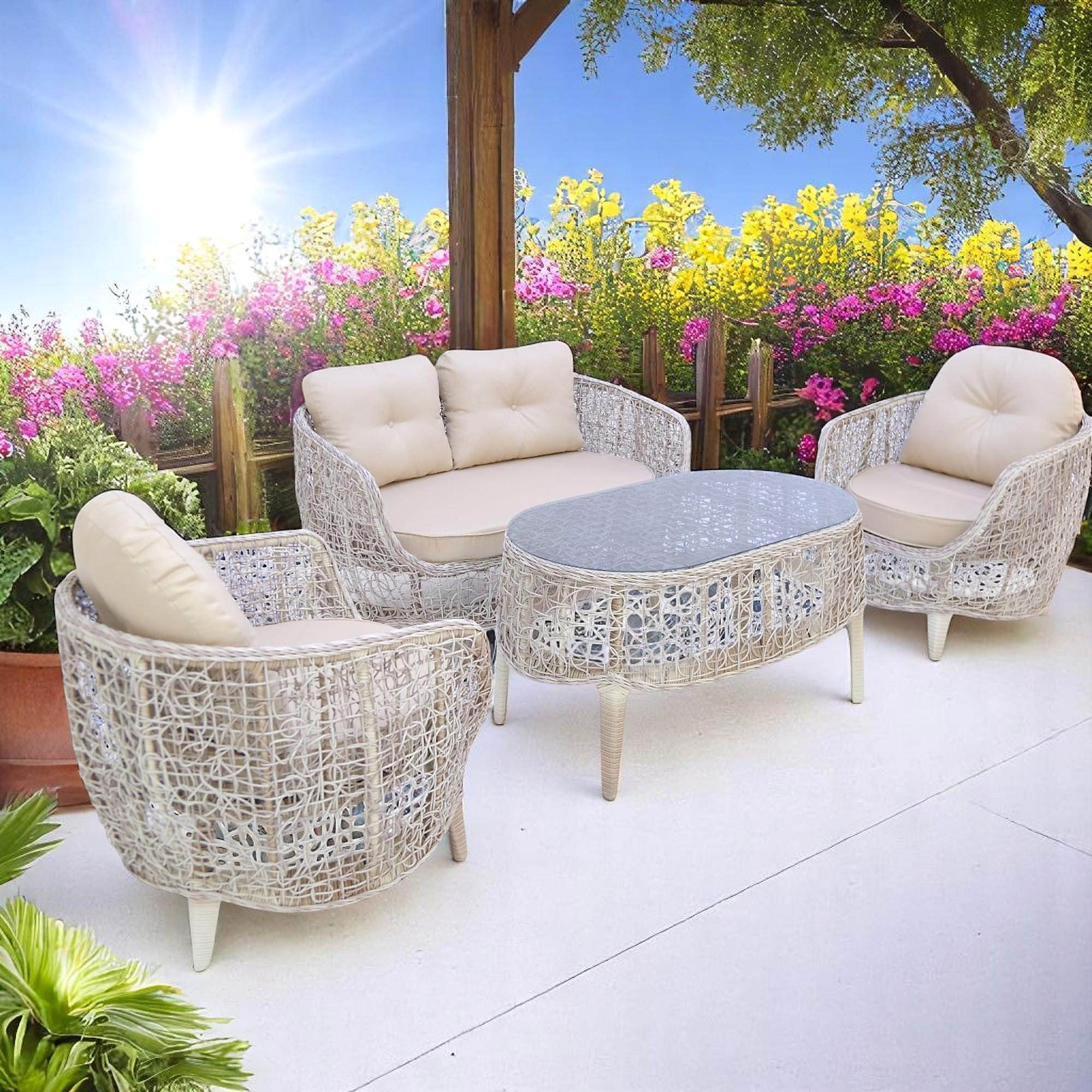 Zenda | 2+1+1+Sehpalı Bahçe Balkon Oturma Takımı